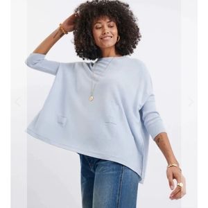 Mer Sea baby blue slit sweater